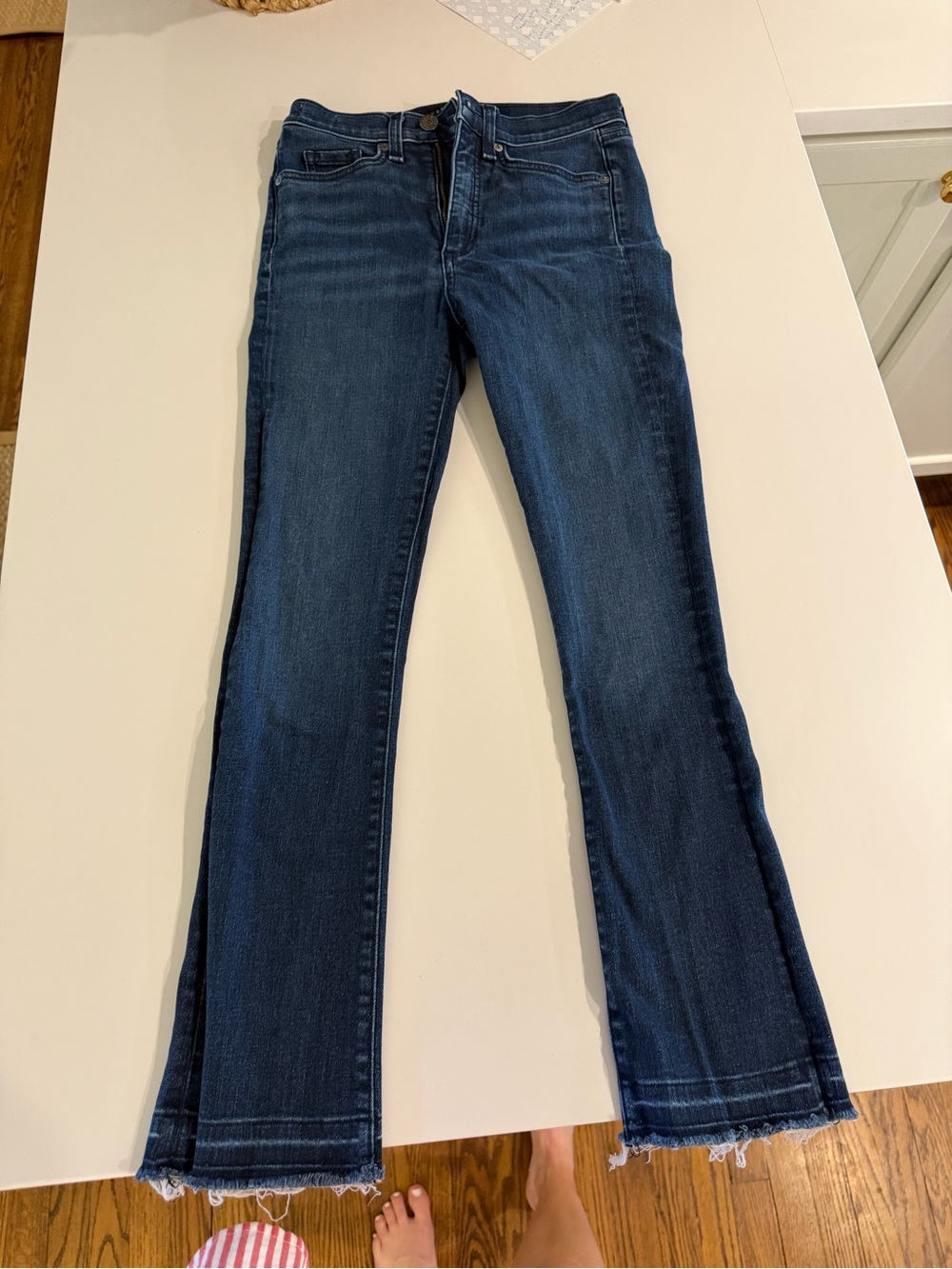 Veronica Beard Dark Blue Flare Jeans